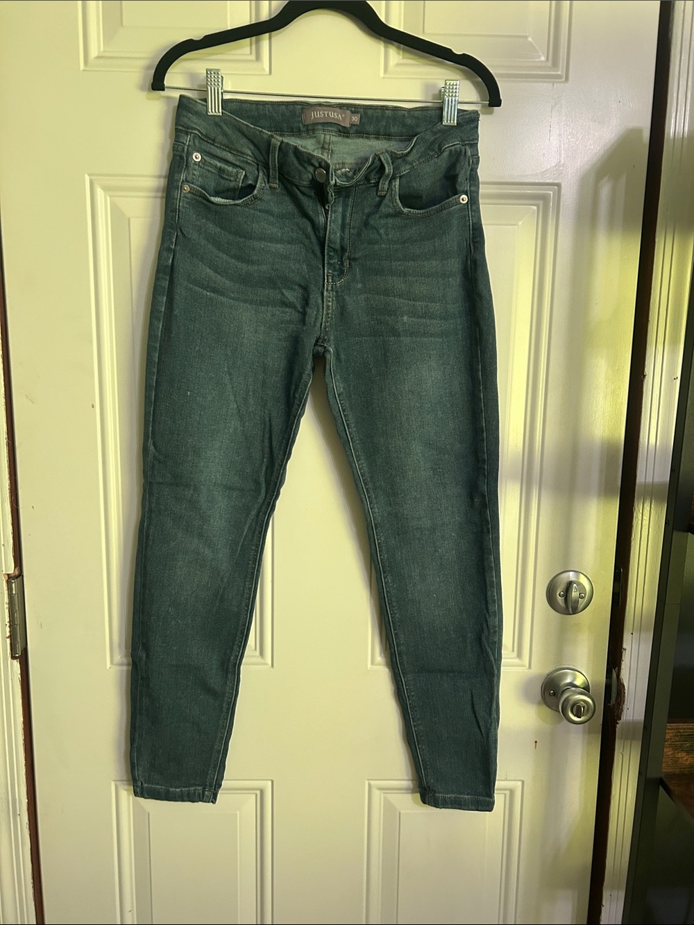 Just USA Teal Skinny Jeans - High-Rise Stretch